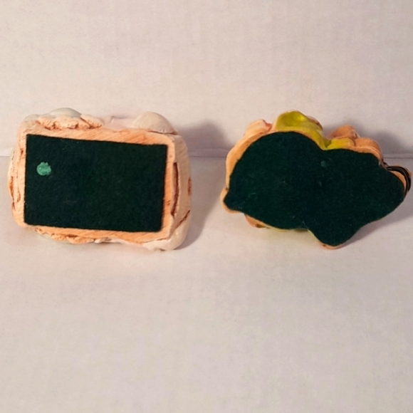 💗 2 Easter Vintage Bunny Rabbit Stoneware Figurines - Picture 4 of 4